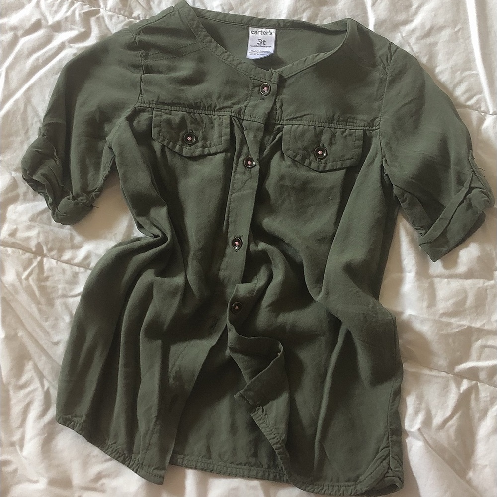 Muted Green soft and floaty shirt